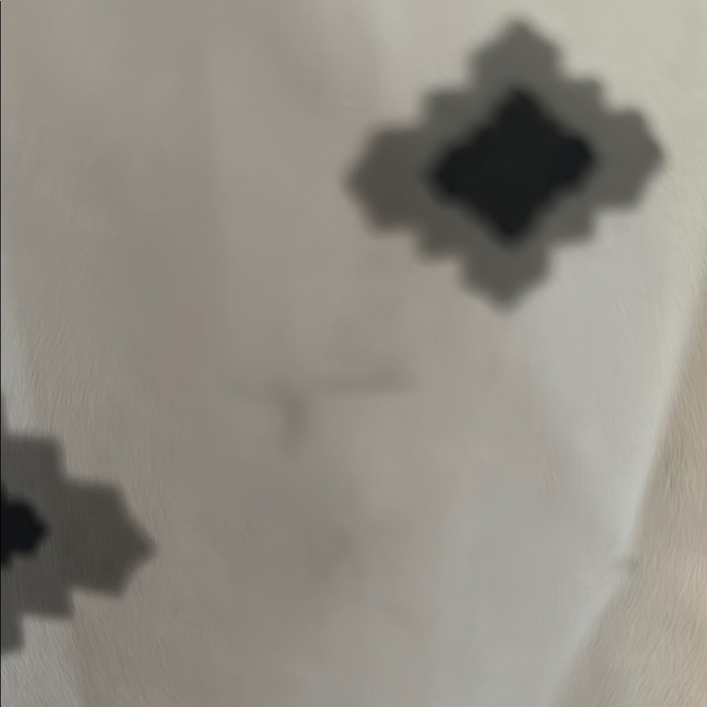 Pleione Women's White and Black Patterned Blouse - Picture 5 of 6